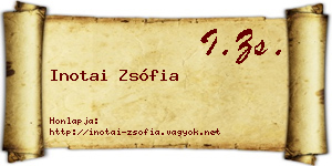 Inotai Zsófia névjegykártya