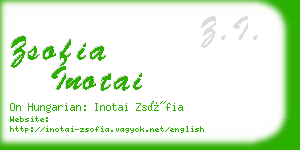 zsofia inotai business card